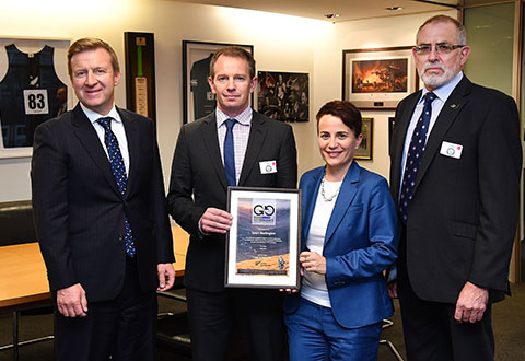 Minister for Sport and Recreation Hon. Dr. Jonathan Coleman presented the first Governance Mark to Sport Wellington