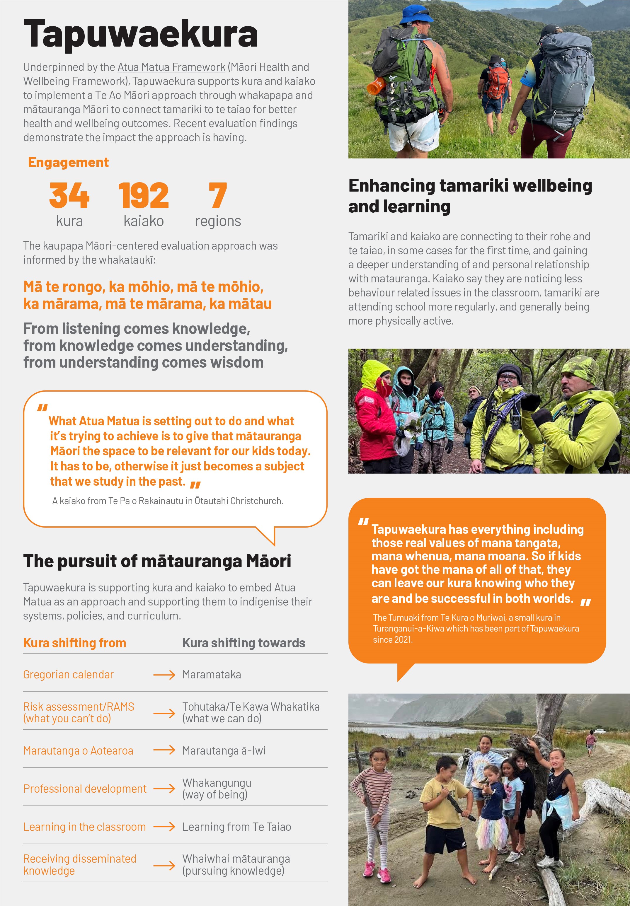 Tapuwaekura infographic