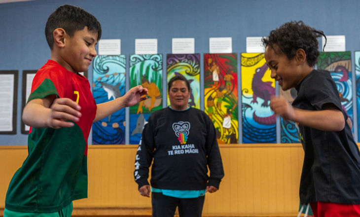 Tamariki at play in the classroom