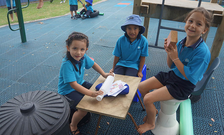 Tamariki/children at play in the playground
