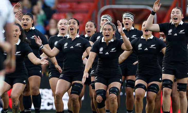 Team performing haka at Rugby World Cup